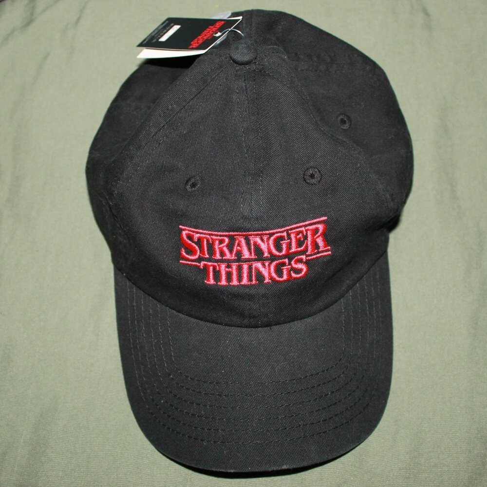 NWT Bioworld Netflix Stranger Things Black Unisex Unstructured Baseball Cap
